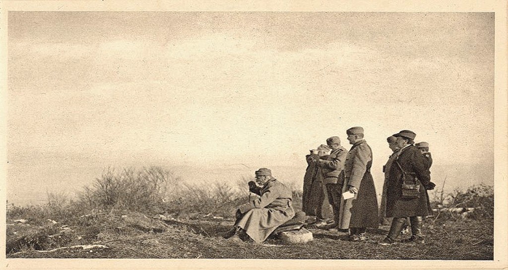 Kralj Petar na bojistu kod Darosave 1914